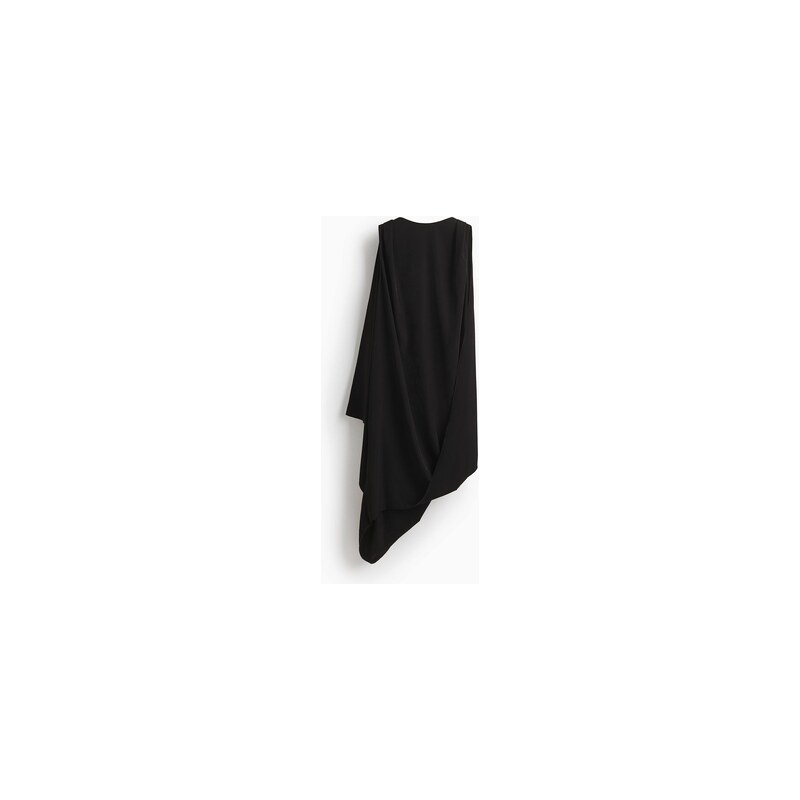 H&M - Řasené šaty midi - Černá