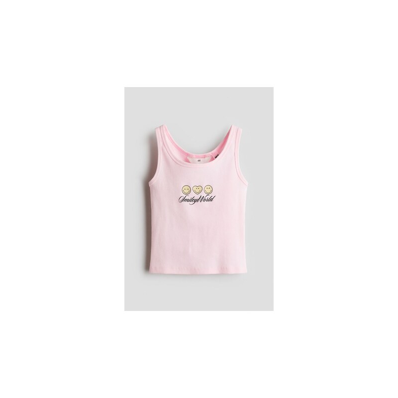 H&M - Tílkos tištěným motivem - Světle Růžová/Smileyworld