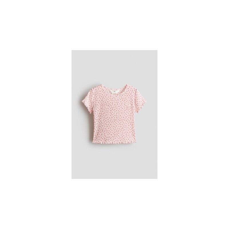 H&M - Tops žabkováním - Světle Růžová/Květy