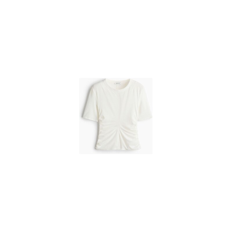 H&M - Řasené tričko - Bílá