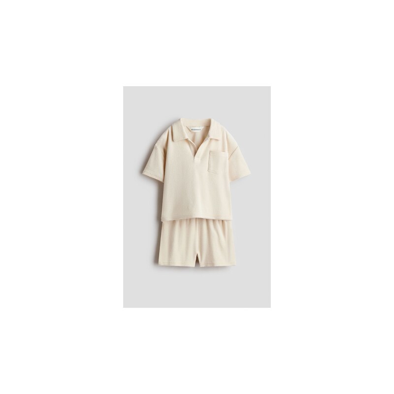 H&M - Dvoudílná souprava z bavlněného froté. - Světle Béžová