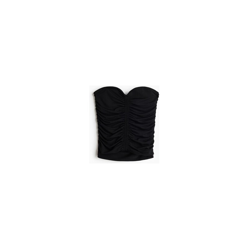 H&M - Žerzejový top bandeau - Černá