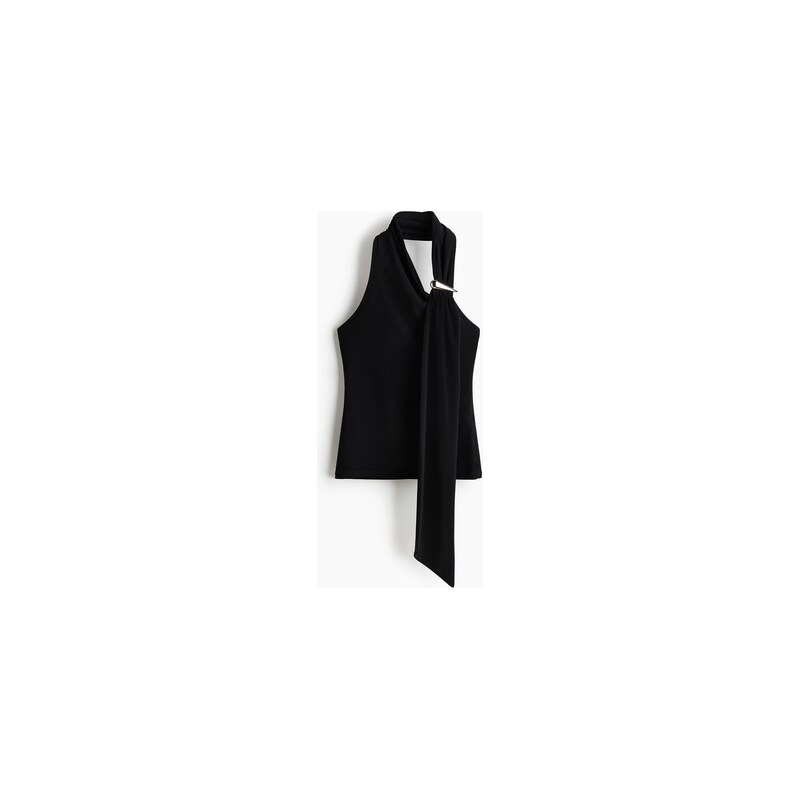 H&M - Top halternecks kovovými detaily - Černá