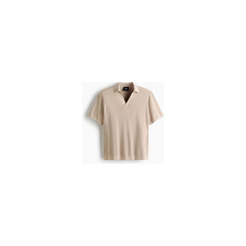 H&M - Pletený tops límečkem Cooling Regular Fit - Světle Béžová