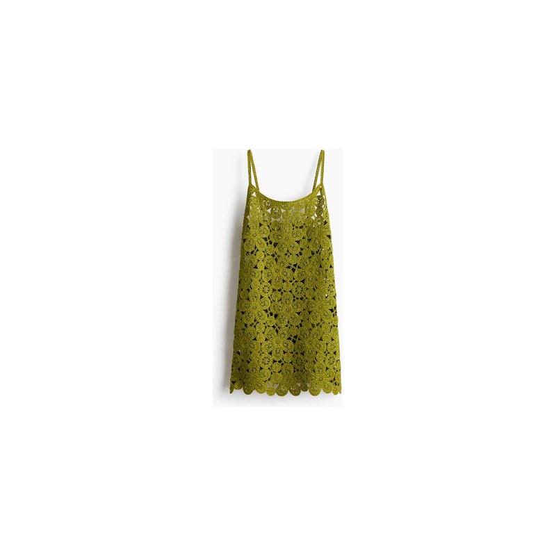 H&M - Minišatys efektem háčkování - Olivově Zelená