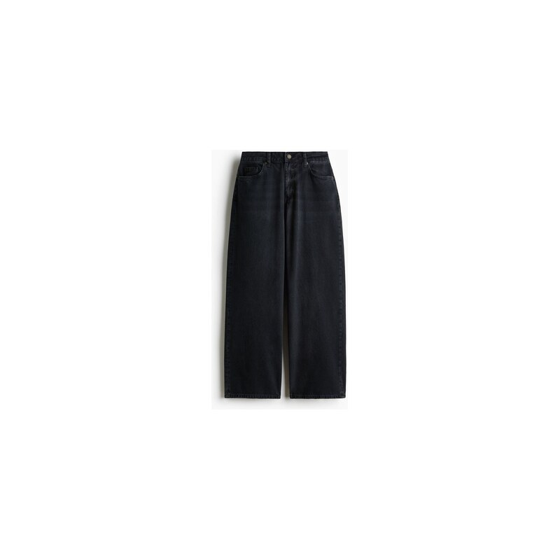 H&M - Baggy Low Waist Jeans - Černý Denim