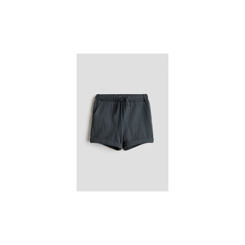 H&M - Šortky z bavlněného žerzeje - Tmavě Šedá