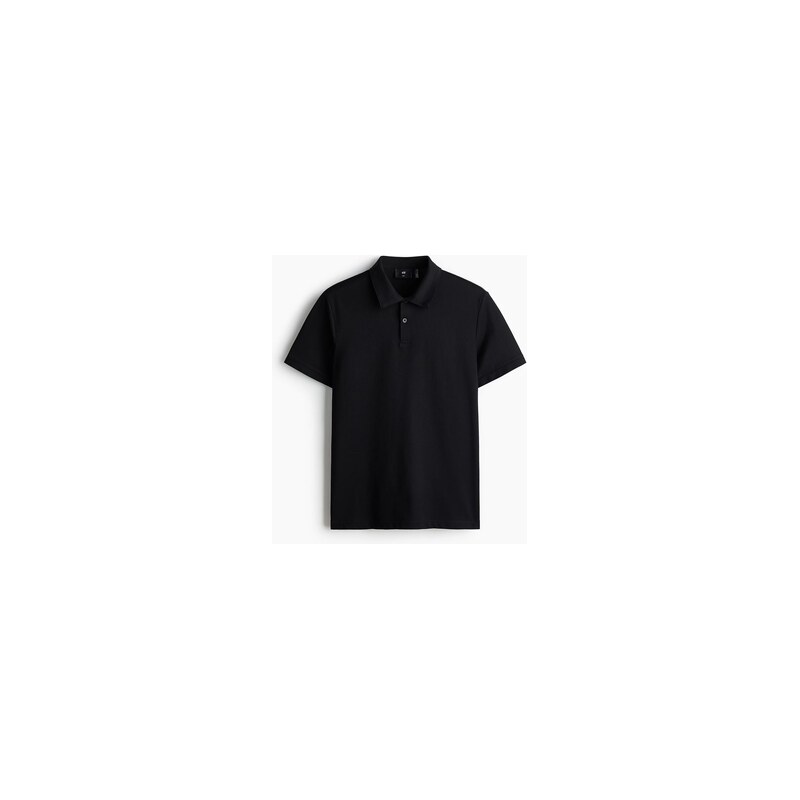 H&M - Tričkos límečkem COOLMAX Slim Fit - Černá