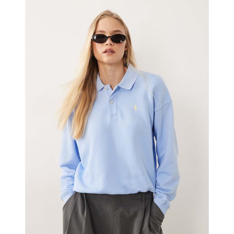 Polo Ralph Lauren knit sweatshirt in baby blue