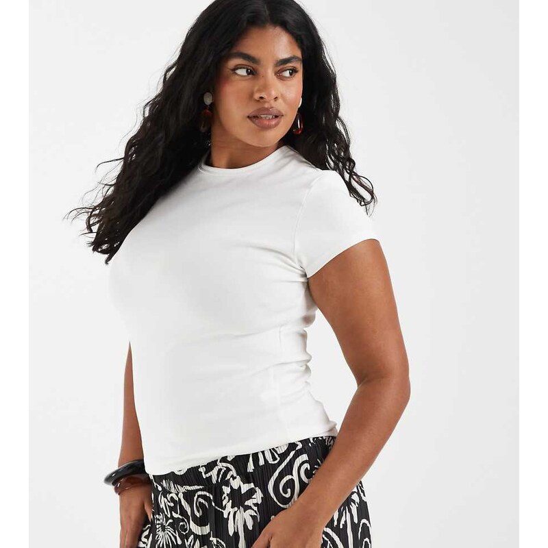 ASOS Curve ASOS DESIGN Curve clean fitted short sleeve baby tee