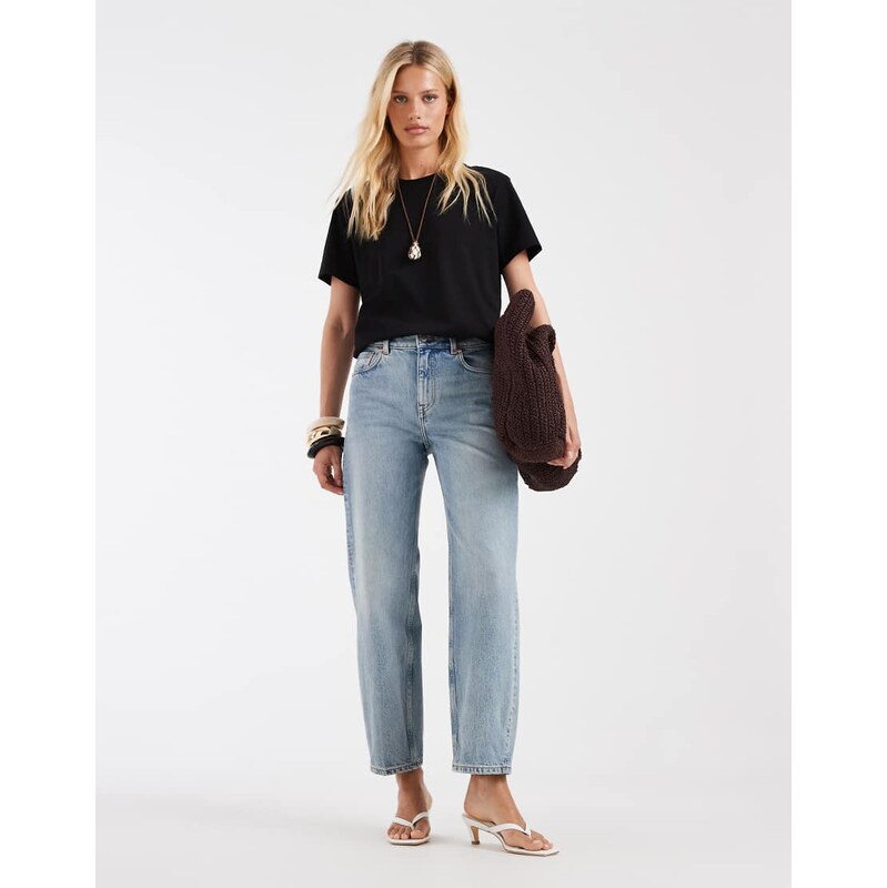 & Other Stories barrel fit jeans in light blue wash
