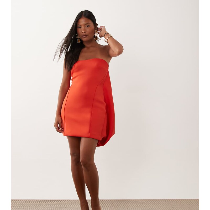 ASOS Petite ASOS DESIGN Petite bubble mini dress in scarlet