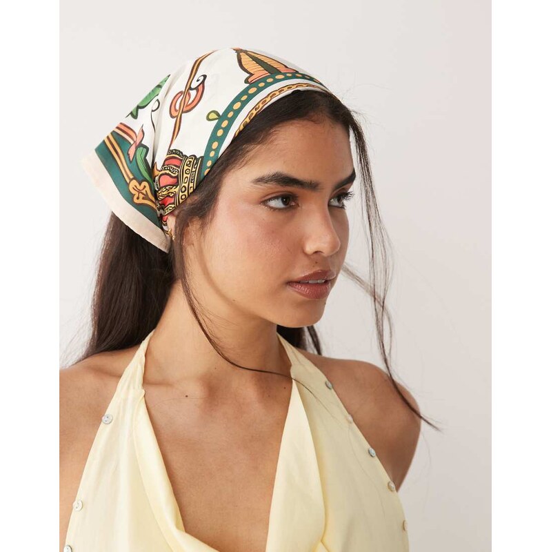 ASOS DESIGN medium scarf in print-Multi