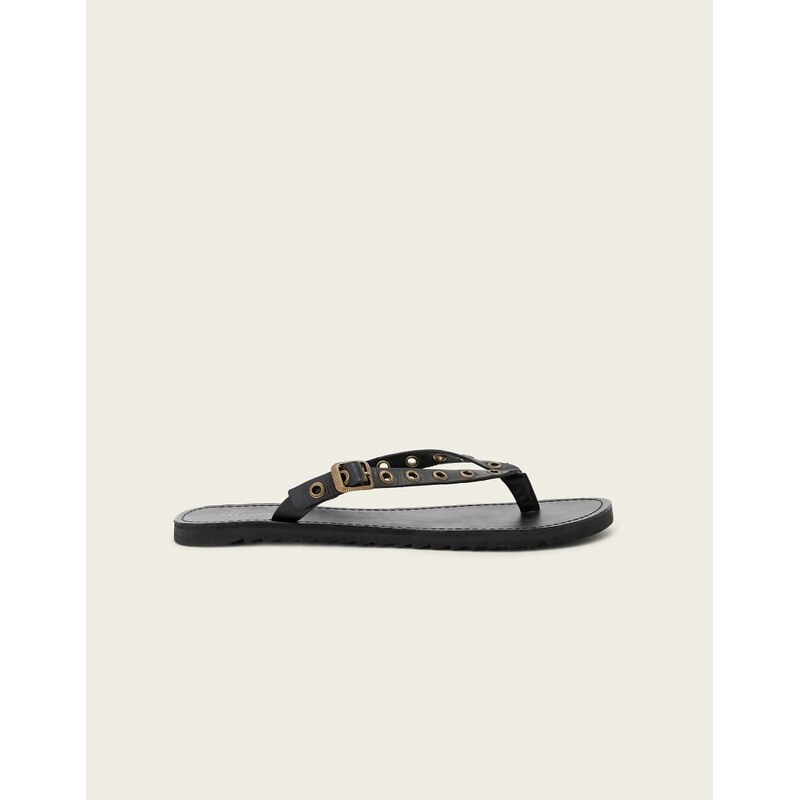 AllSaints Sydney leather flip flop leather sandals with eyelet
