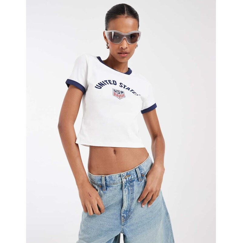 Levis USA mini ringer t-shirt in white