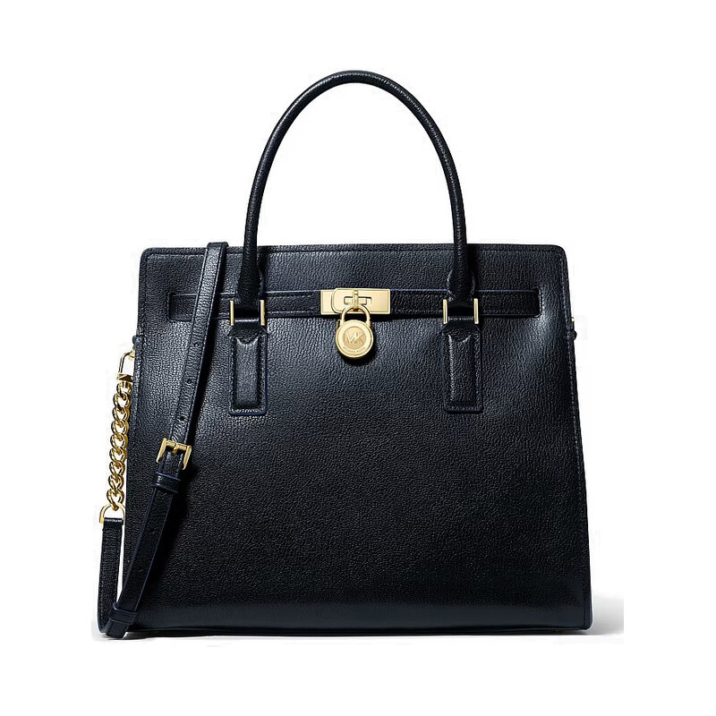 Michael Kors Hamilton Moderne large kožená kabelka modrá navy