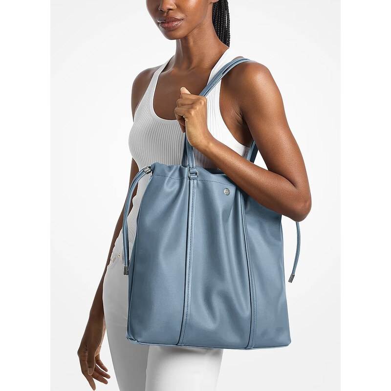 Michael Kors Matilda large kožená kabelka modrá