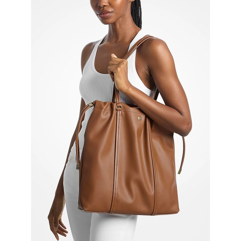 Michael Kors Matilda large kožená kabelka hnědá