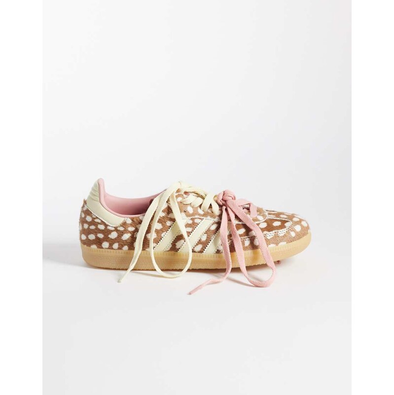 adidas Originals samba trainers in deer print-Neutral