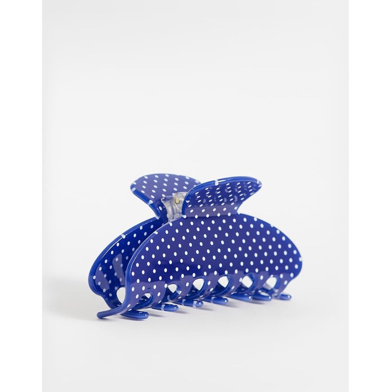 ASOS DESIGN hair claw clip with polka dot design-Multi