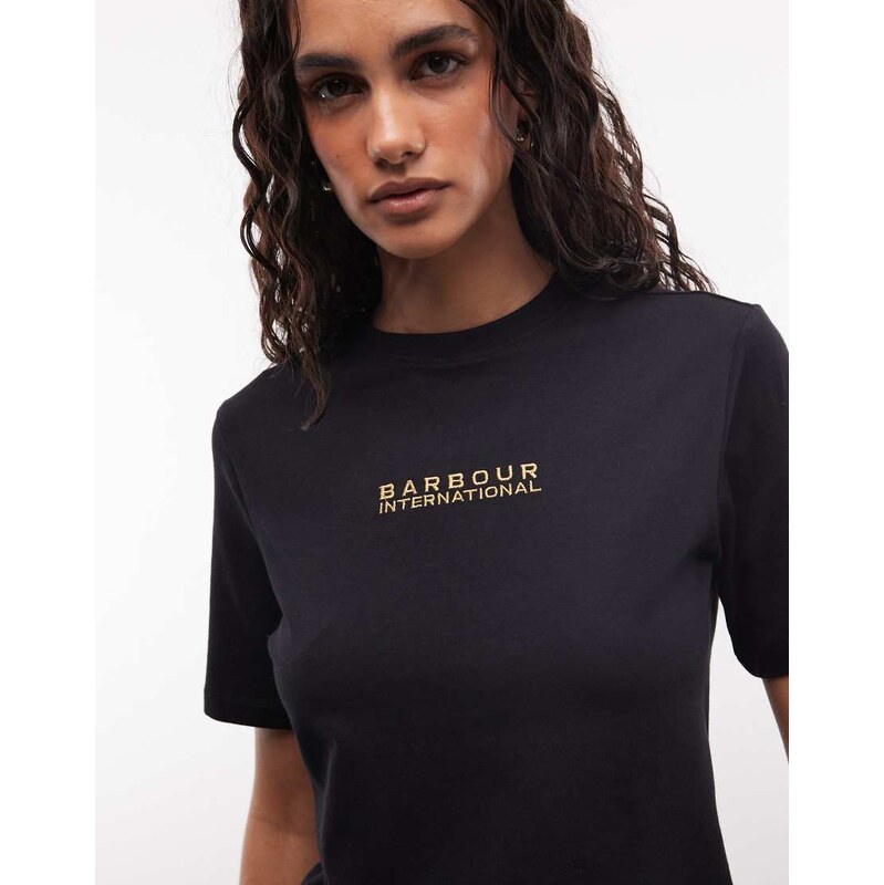 Barbour International Nova logo t-shirt in black