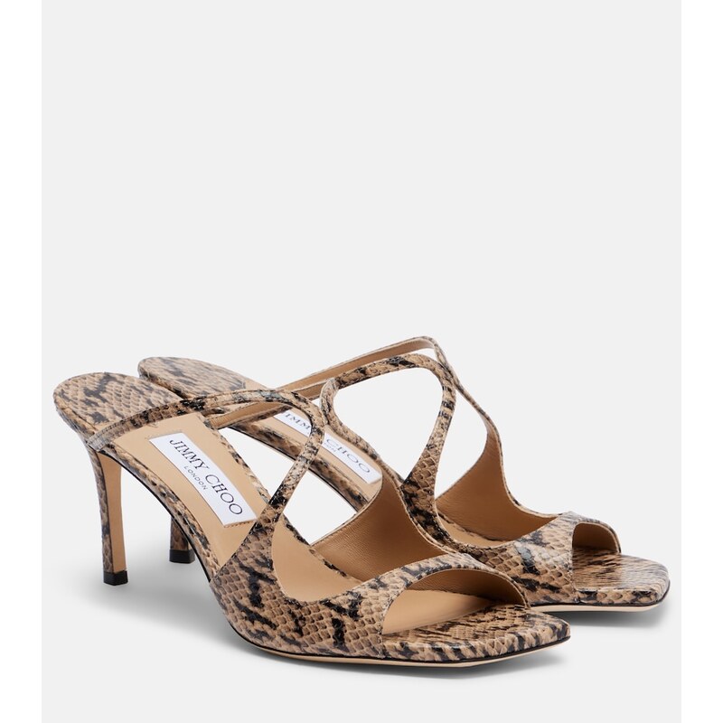 Jimmy Choo Anise snake-effect leather mules