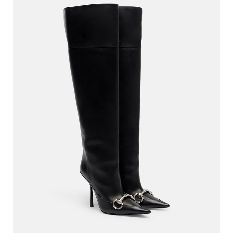 Gucci Boulevard Horsebit leather knee-high boots