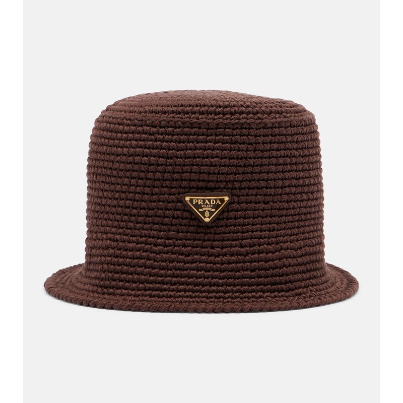Prada Crochet cotton bucket hat