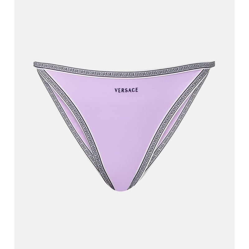 Versace Logo embroidered bikini bottoms