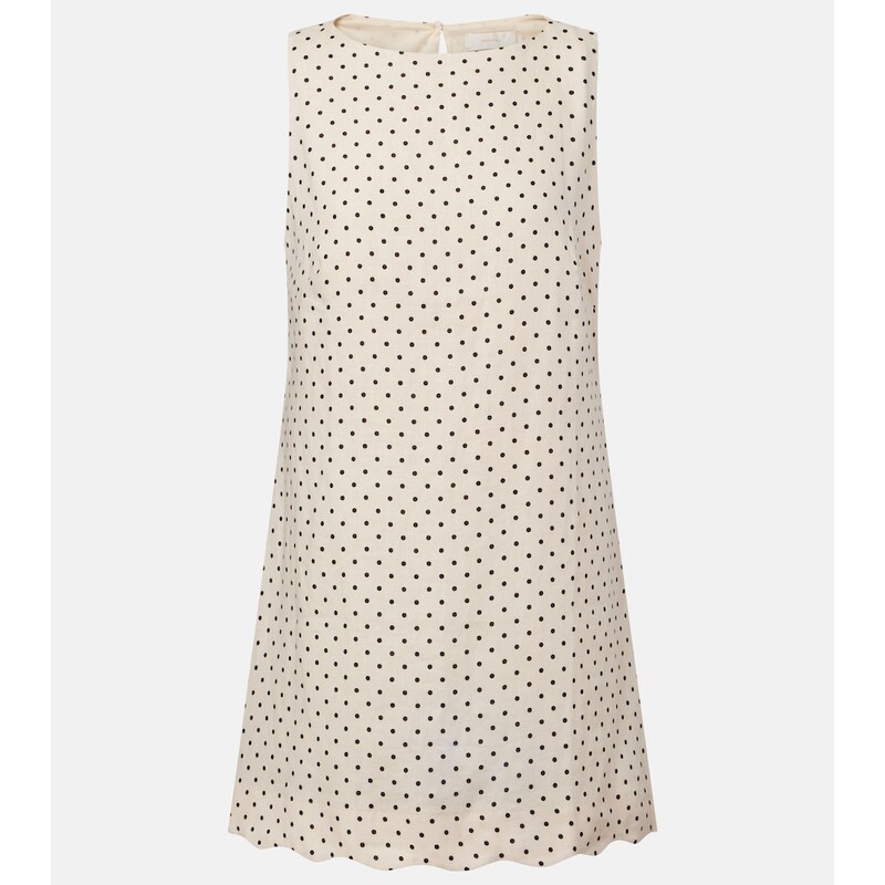 Faithfull Iria polka-dot linen minidress