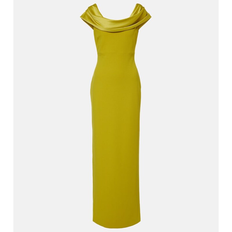 Solace London Adele satin-trimmed gown