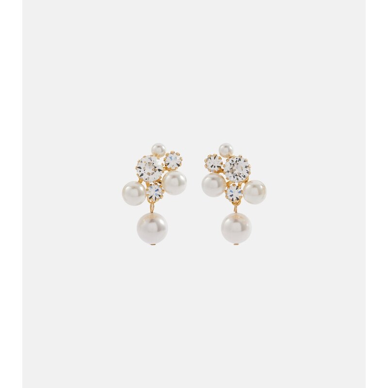 Jennifer Behr Bristol crystal-embellished faux pearls gold