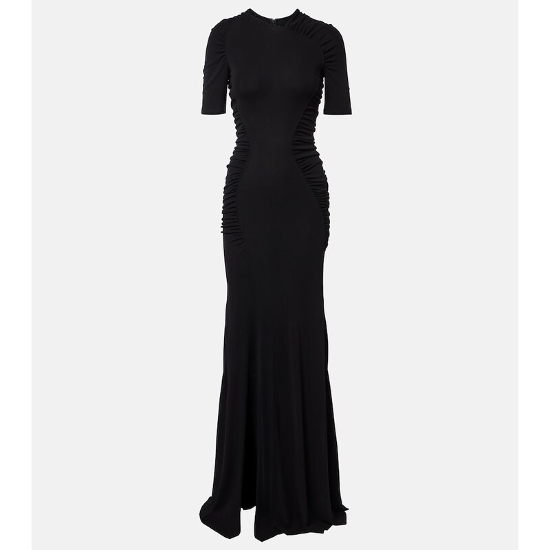 Victoria Beckham Ruched crÃªpe jersey maxi dress
