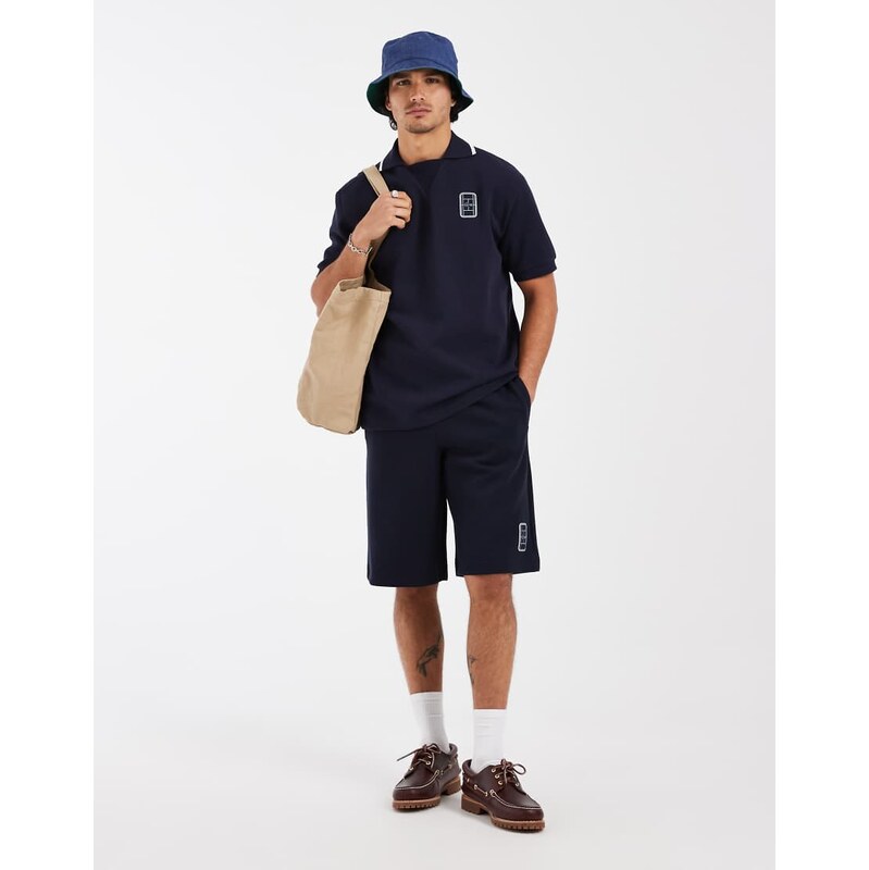 Lacoste Lacsote co-ord short sleeve loose fit logo polo shirt in