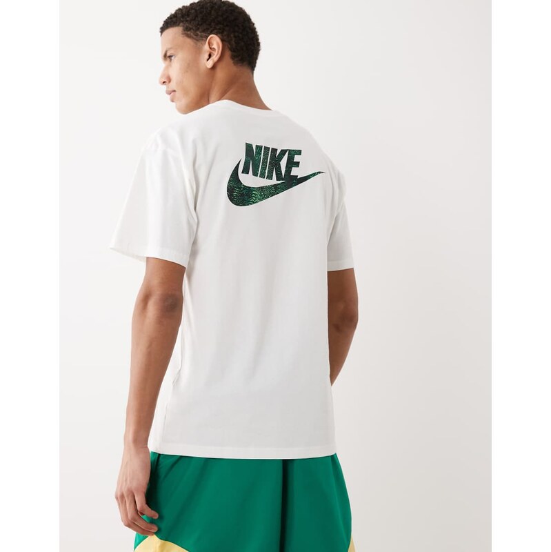 Nike Swoosh Sci-fi backprint logo t-shirt in white
