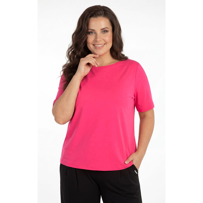 Dámské triko pro plnoštíhlé PLUS SIZE 5G188 jahodová LITEX