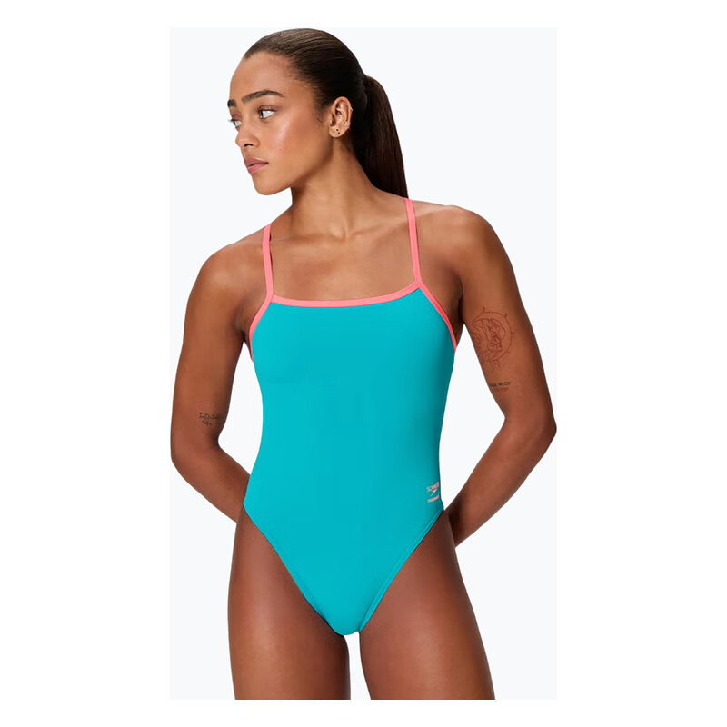 Dámské jednodílné plavky Speedo FL Solid V-Back 2.0 Mayan Blue