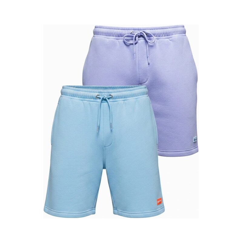 Ombre Clothing Sada unisex šortek s logem modrofialové barvy V3