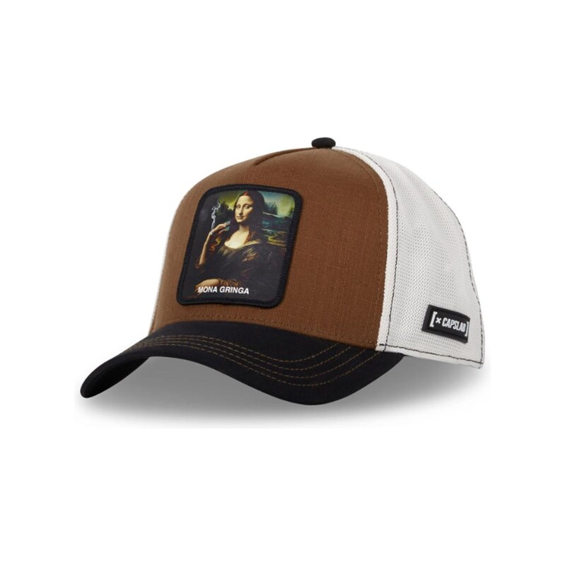 Hnědá kšiltovka Trucker Capslab Art Mona Gringa