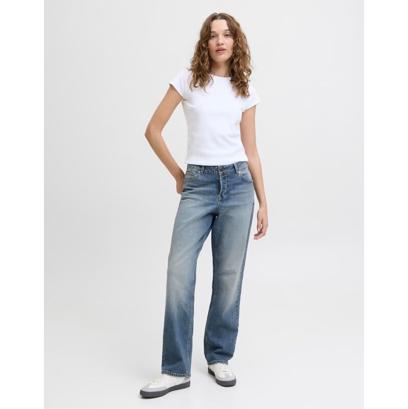 JJXX Straight fit jeans in medium blue denim