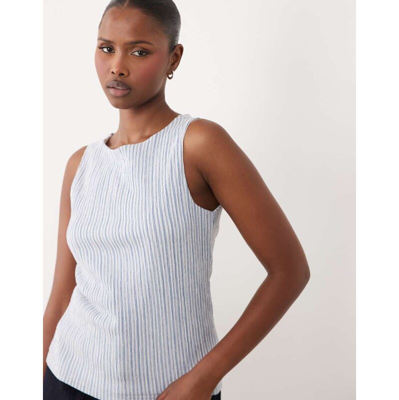 JDY vest in blue stripes