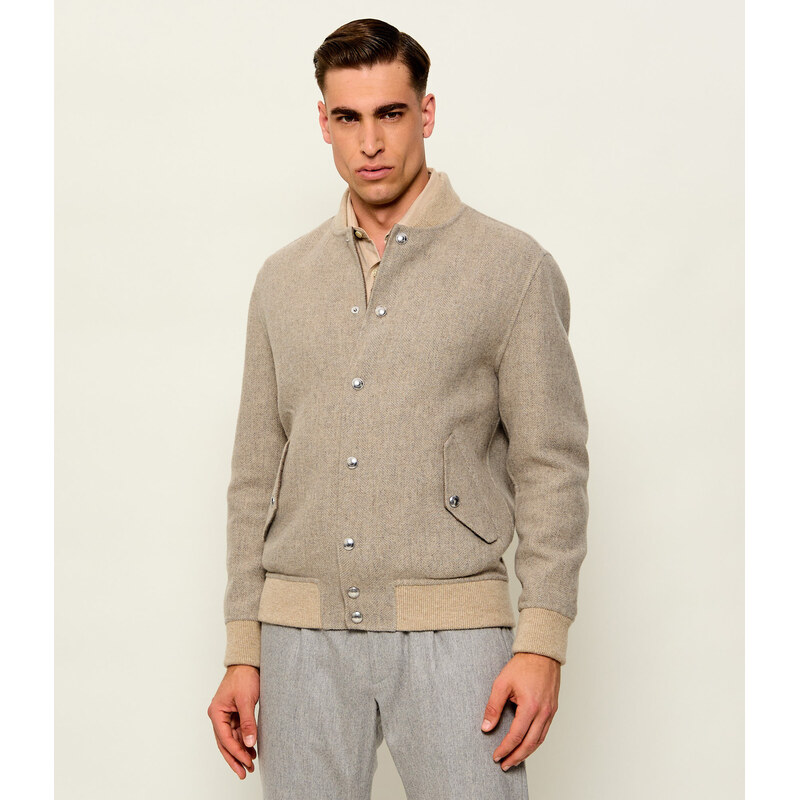 Eleventy Vlněná bunda bomber | regular fit | s příměsí kašmíru
