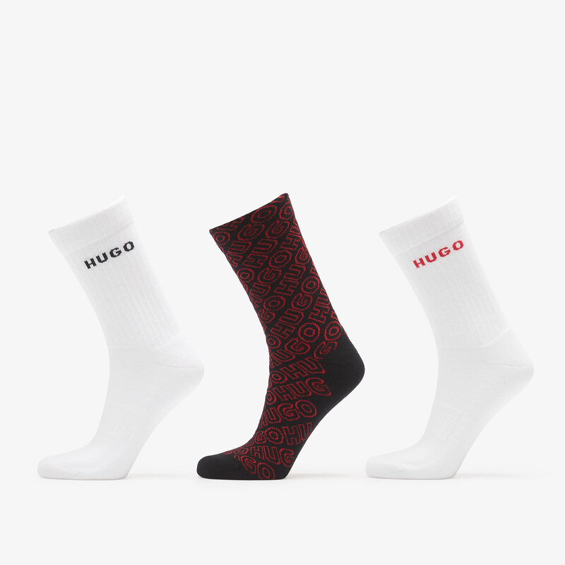 Ponožky Hugo Boss 3-Pack Qs Logo Aop Cc Multicolor 43-46