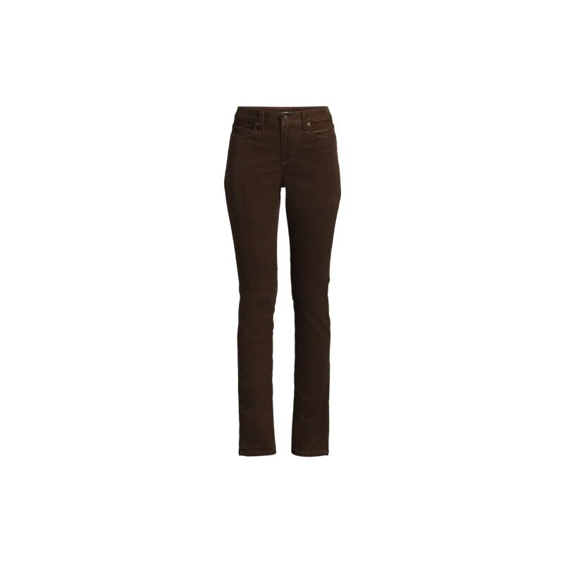 Straight Leg Stretch Cord Jeans, Mid Rise, Women, size: 16 34,