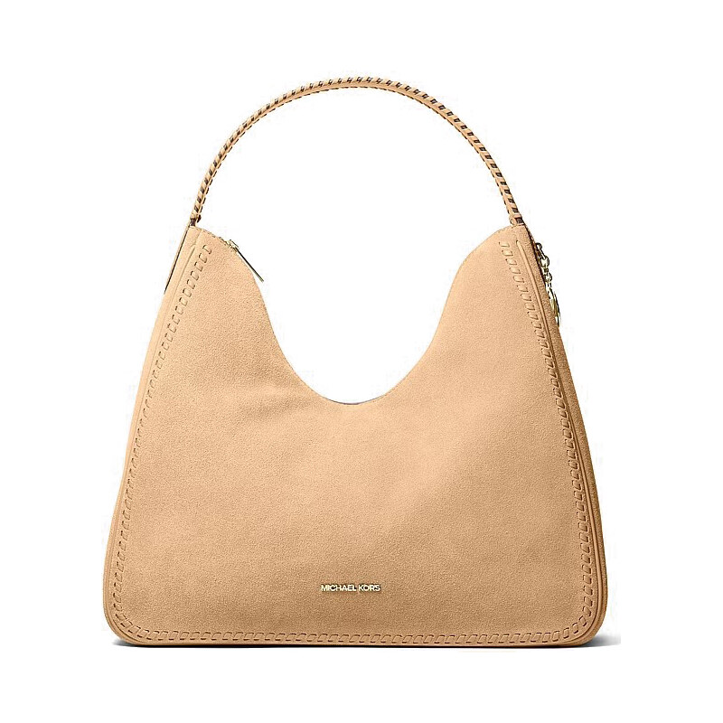 Michael Kors Nayla medium semišová kabelka hnědá camel