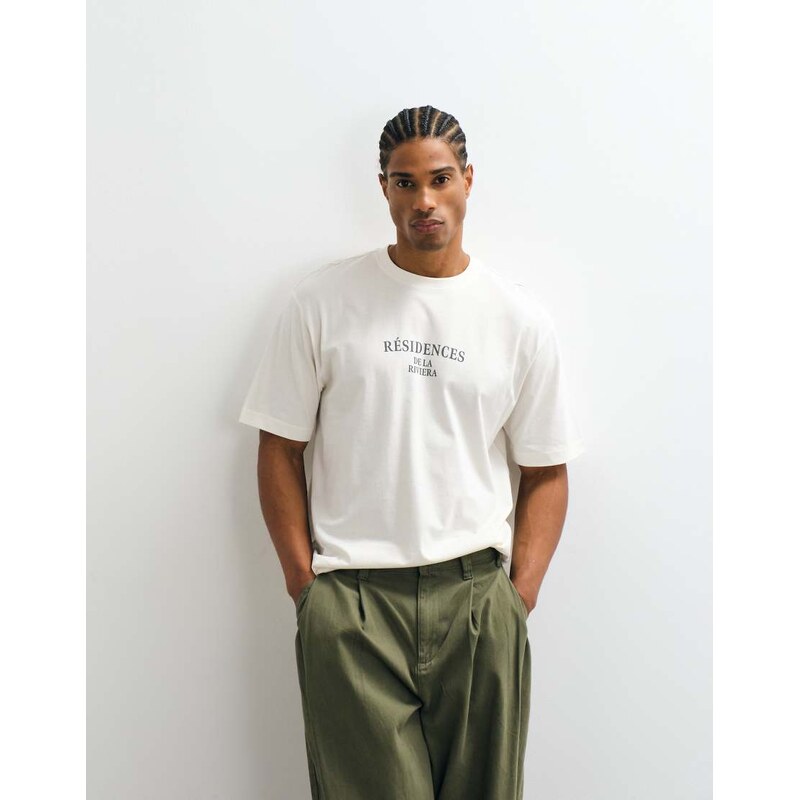 ONLY & SONS oversized fit t-shirt with residences back print in