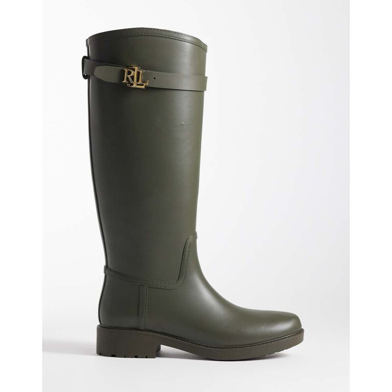 Lauren by Ralph Lauren Portiah rubber boot in dark olive-Green
