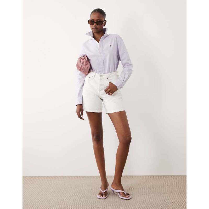 Polo Ralph Lauren icon logo classic fit oxford shirt in lavender