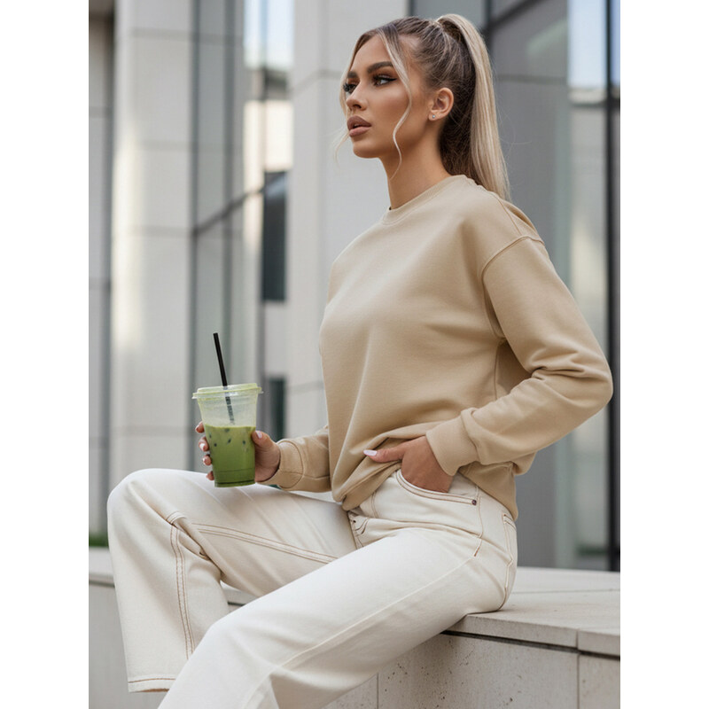 Béžová dámská basic mikina SWAN