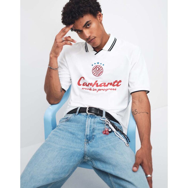 Carhartt WIP terrace football t-shirt in white